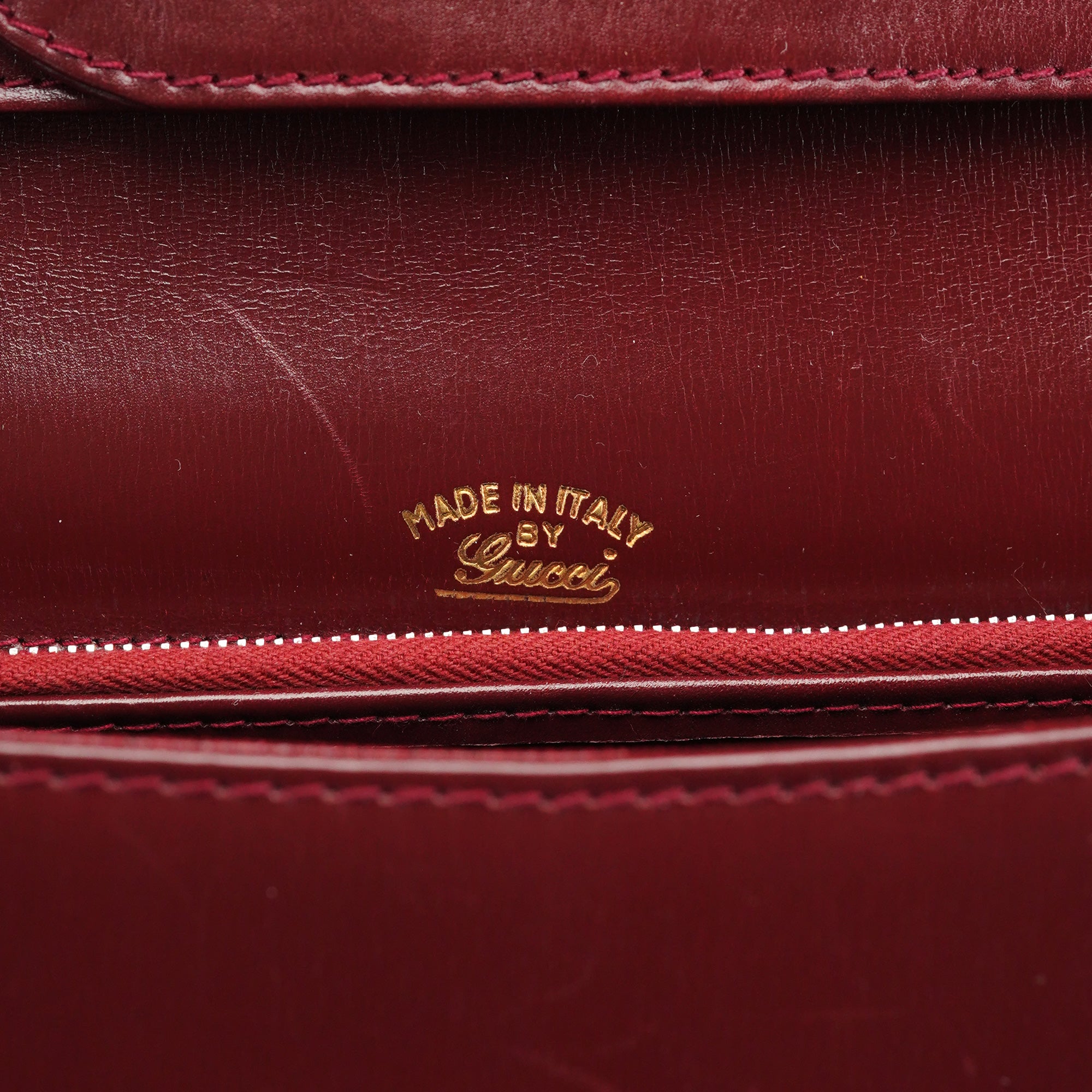 Vintage Burgundy Leather GG Shoulder Bag