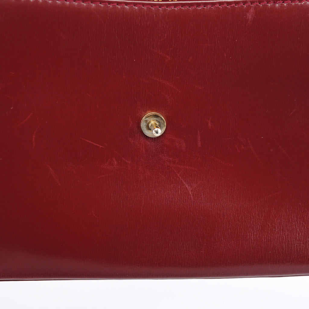 Vintage Burgundy Leather GG Shoulder Bag