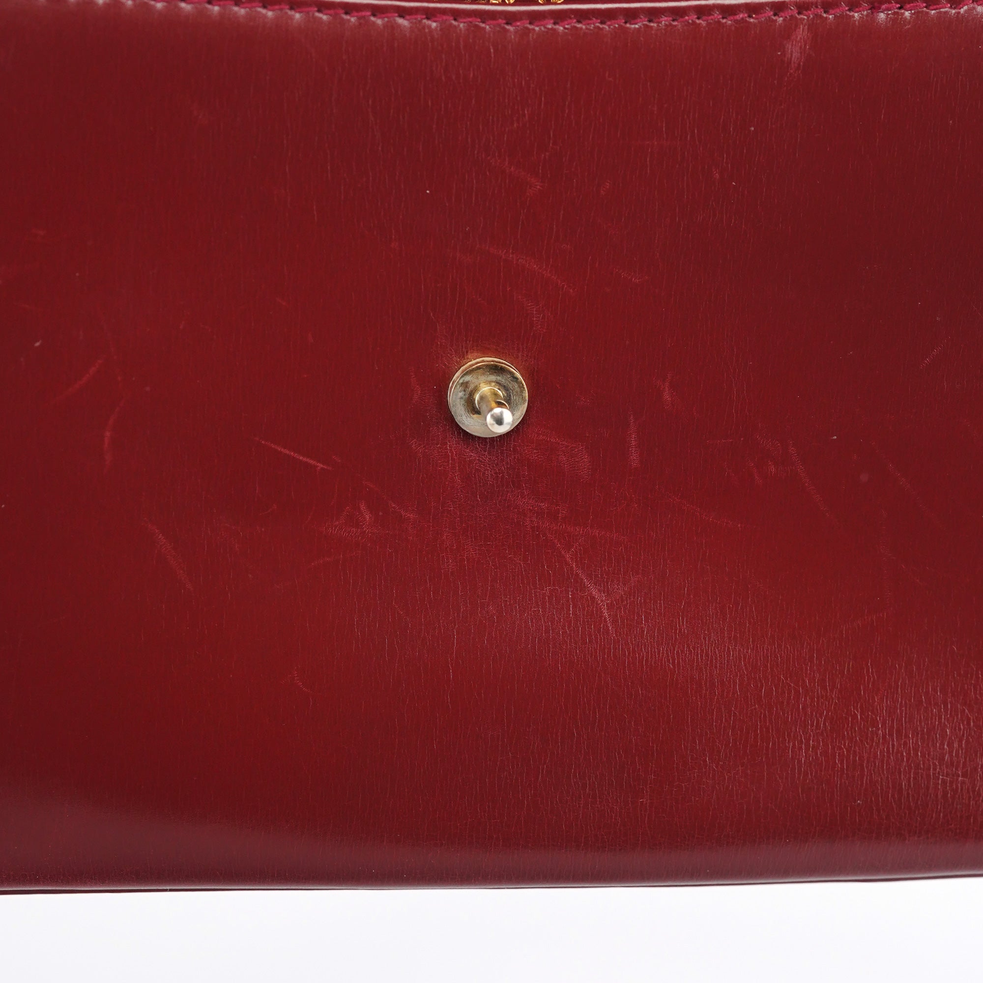 Vintage Burgundy Leather GG Shoulder Bag