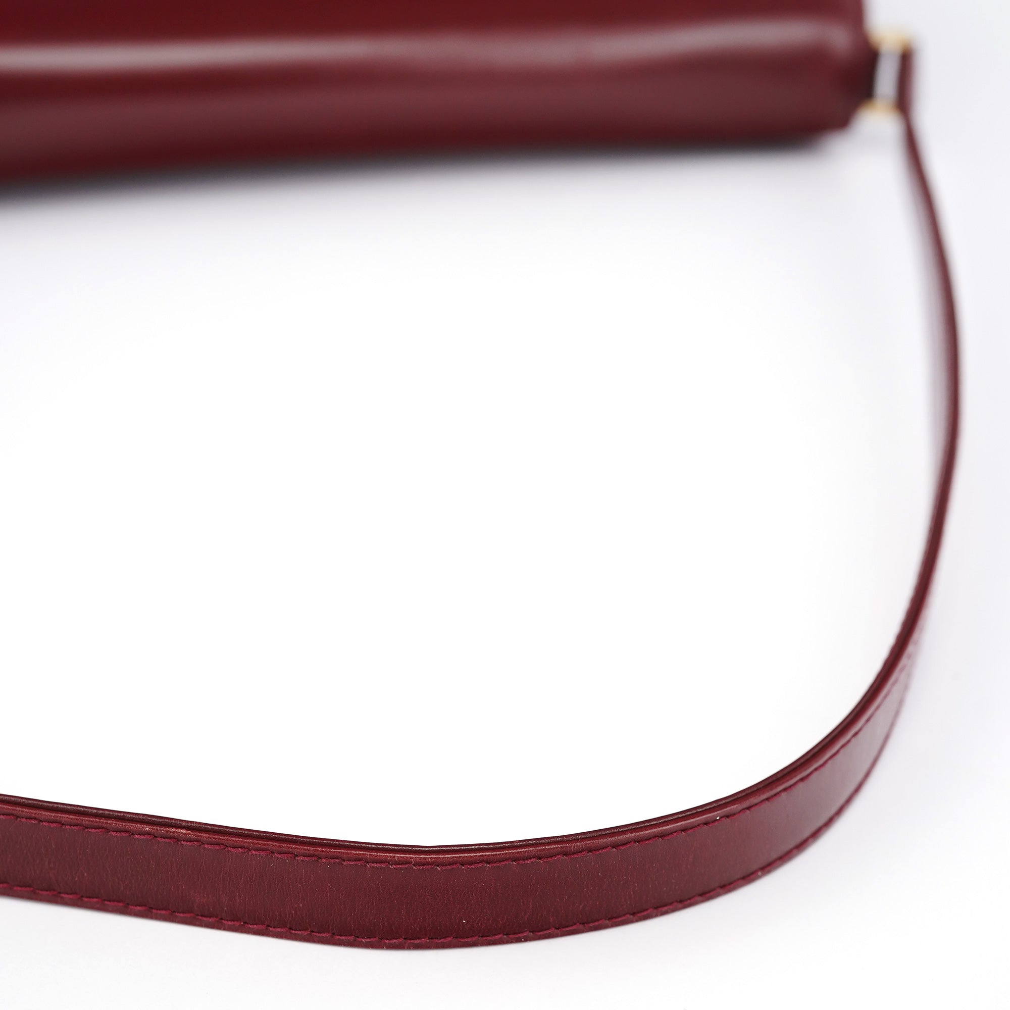 Vintage Burgundy Leather GG Shoulder Bag