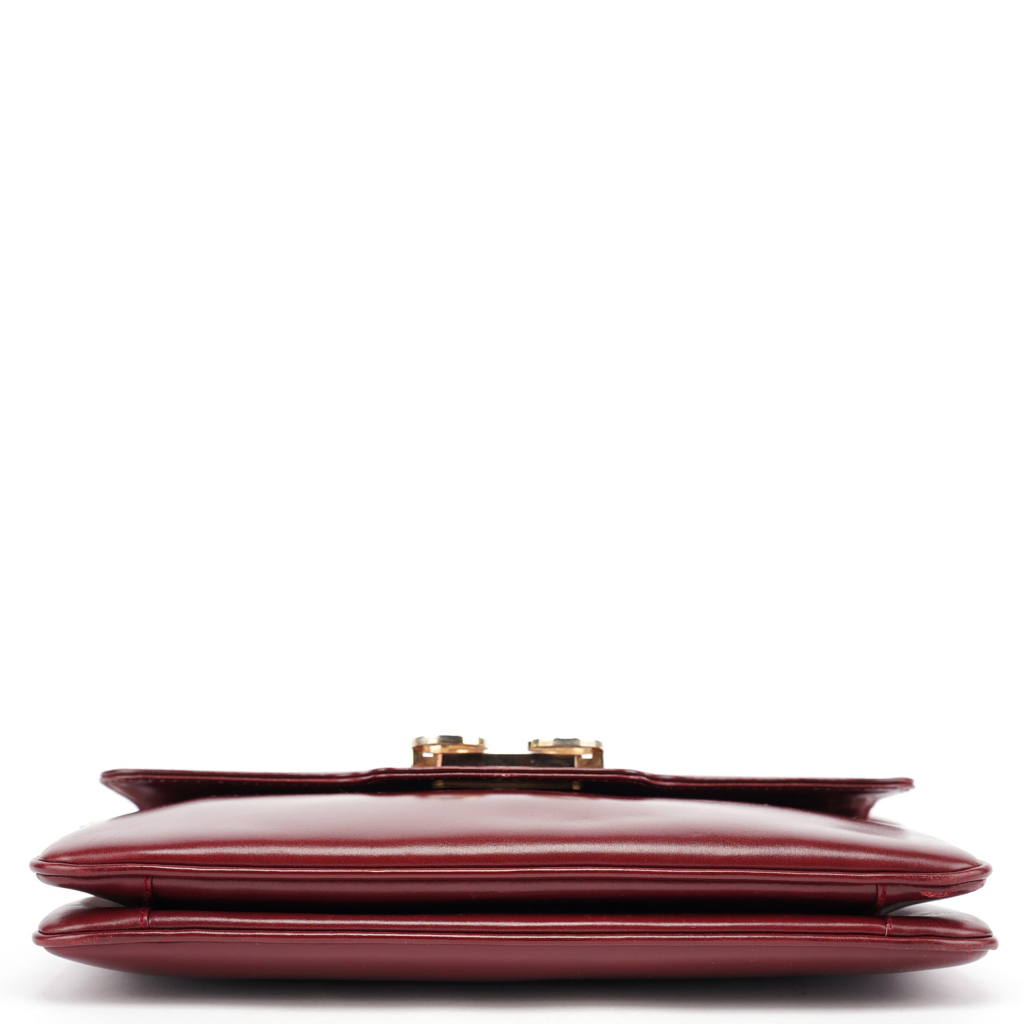 Vintage Burgundy Leather GG Shoulder Bag
