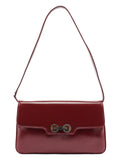 Vintage Burgundy Leather GG Shoulder Bag
