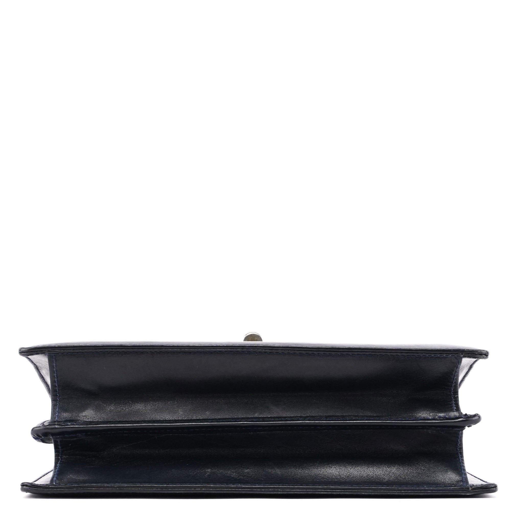 Vintage Navy Calfskin Top Handle Bag