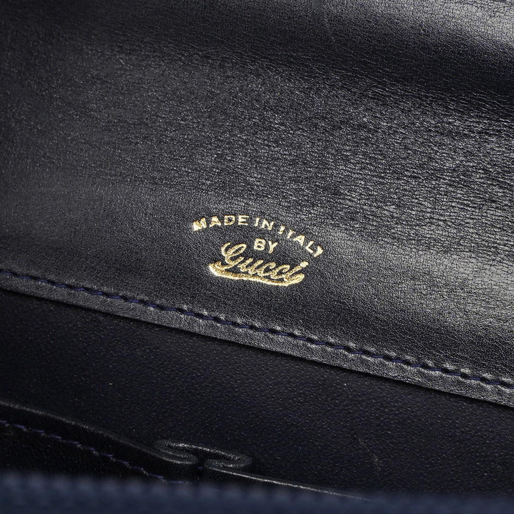 Vintage Navy Calfskin Top Handle Bag