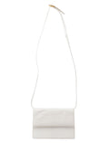 White Leather Lizard Embossed Bag