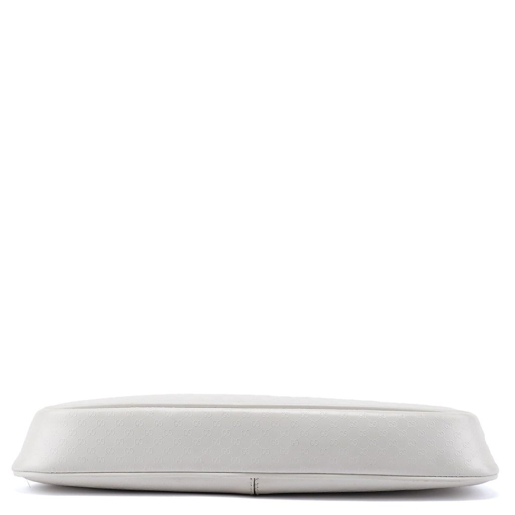 White Leather Micro GG Shoulder Bag