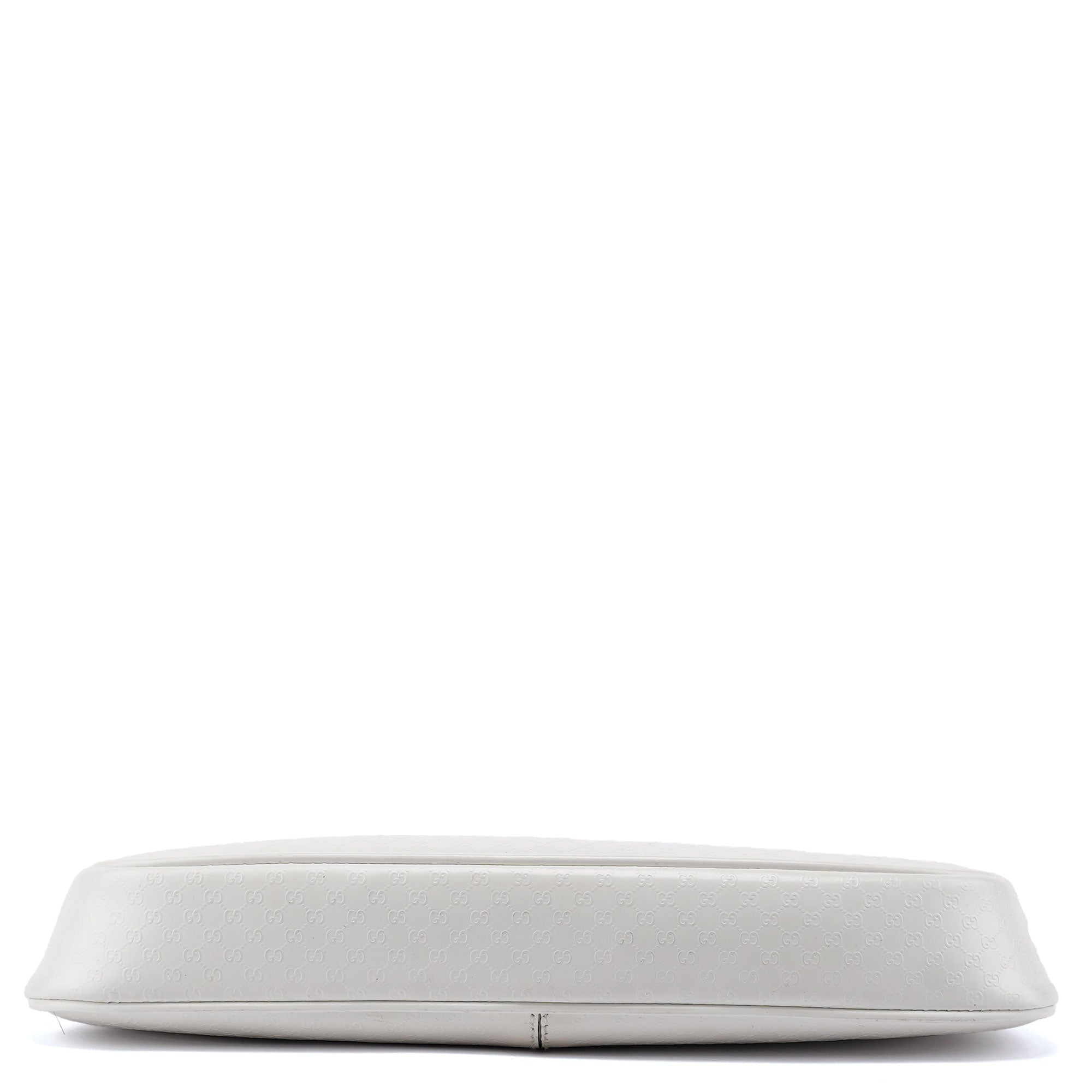 White Leather Micro GG Shoulder Bag