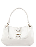 White Patent Leather Jackie Shoulder Bag