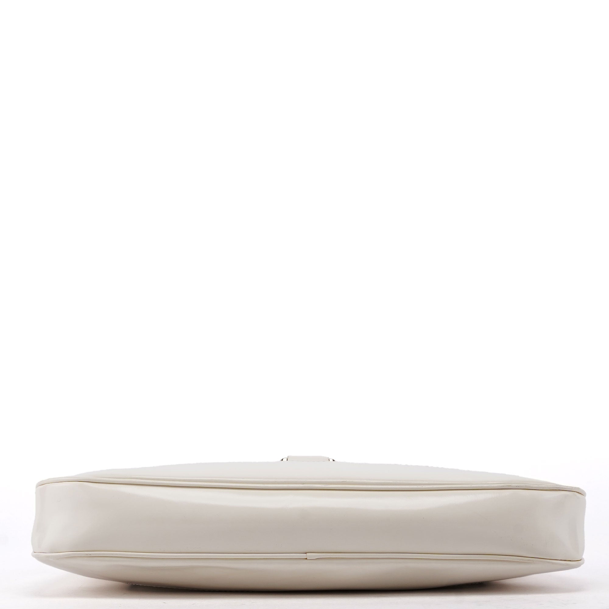 White Patent Leather Jackie Shoulder Bag