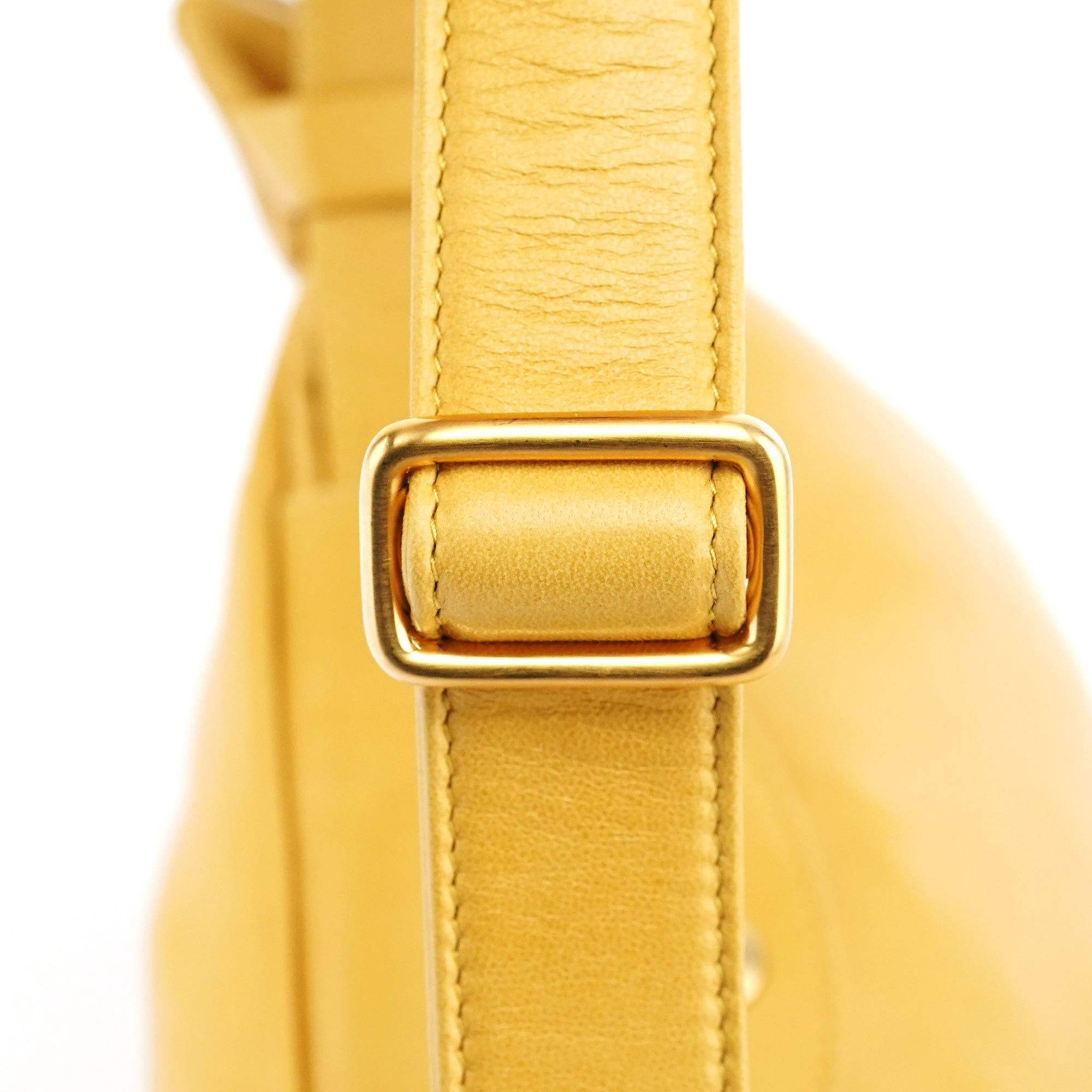 Yellow Calfskin Leather Waist Bag