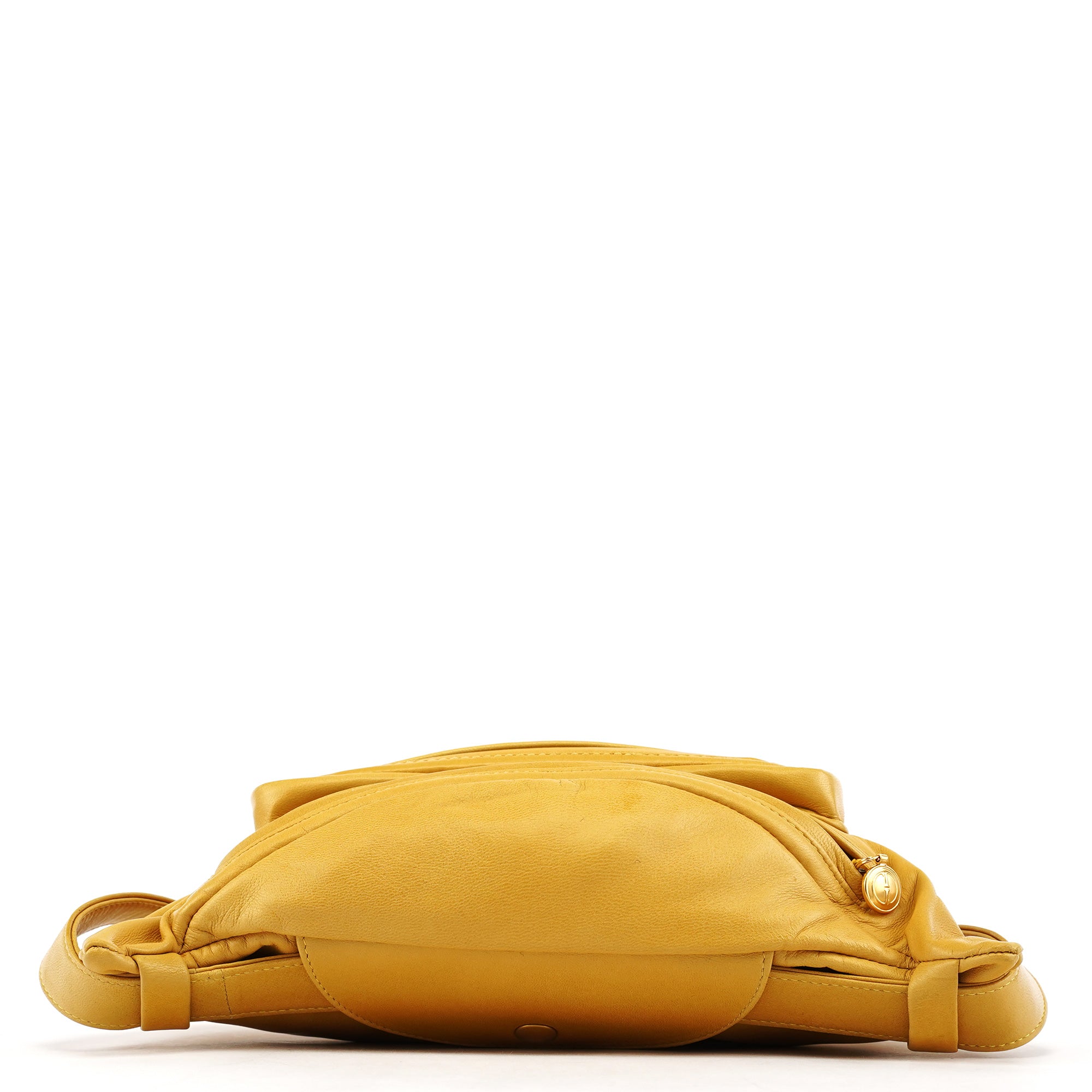Yellow Calfskin Leather Waist Bag