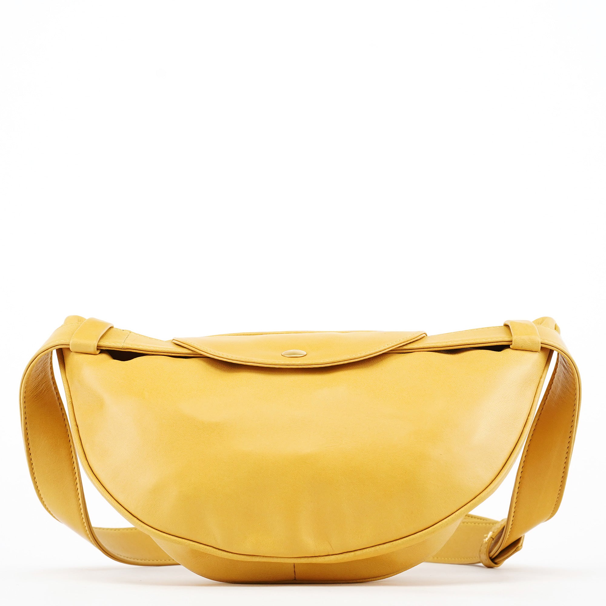 Yellow Calfskin Leather Waist Bag