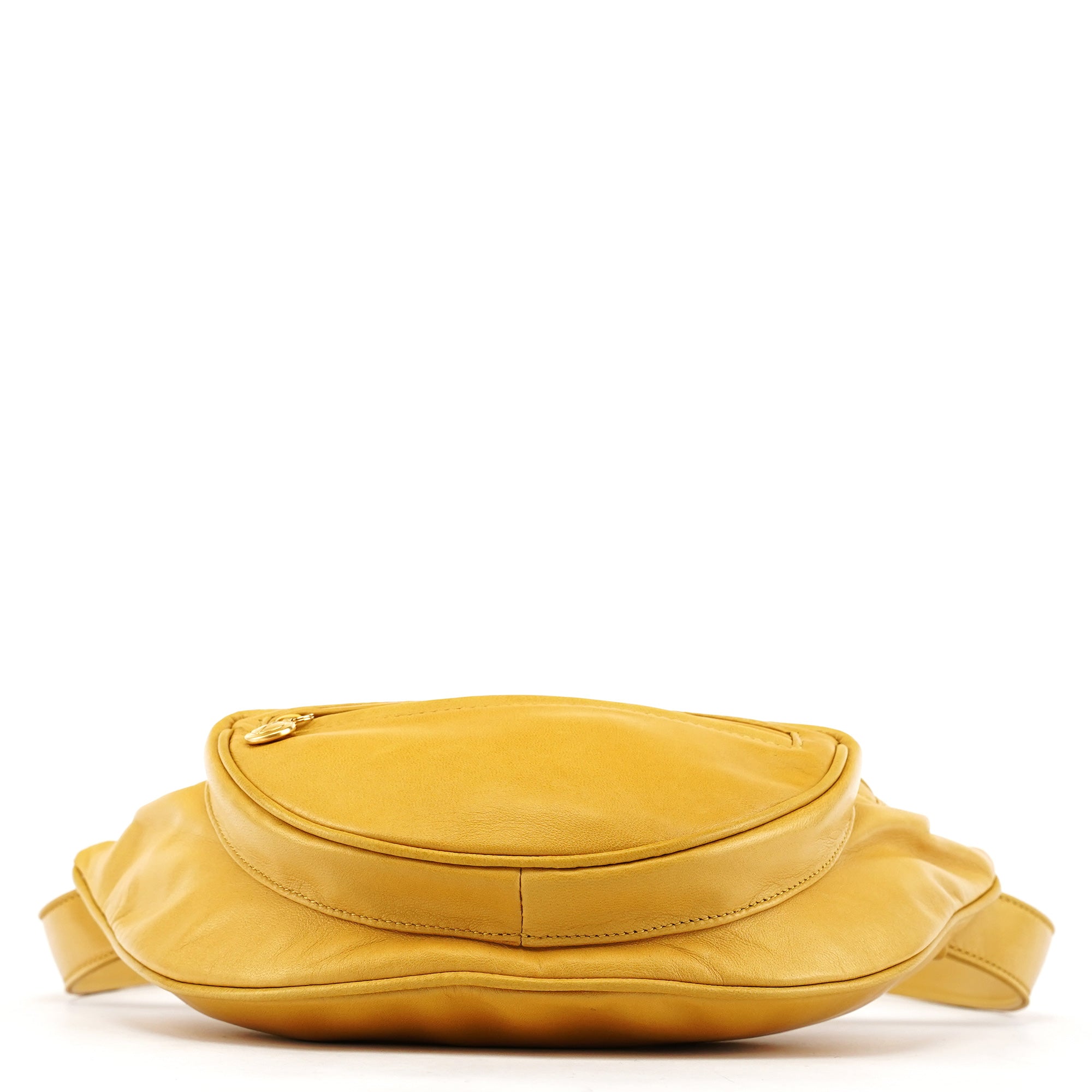 Yellow Calfskin Leather Waist Bag