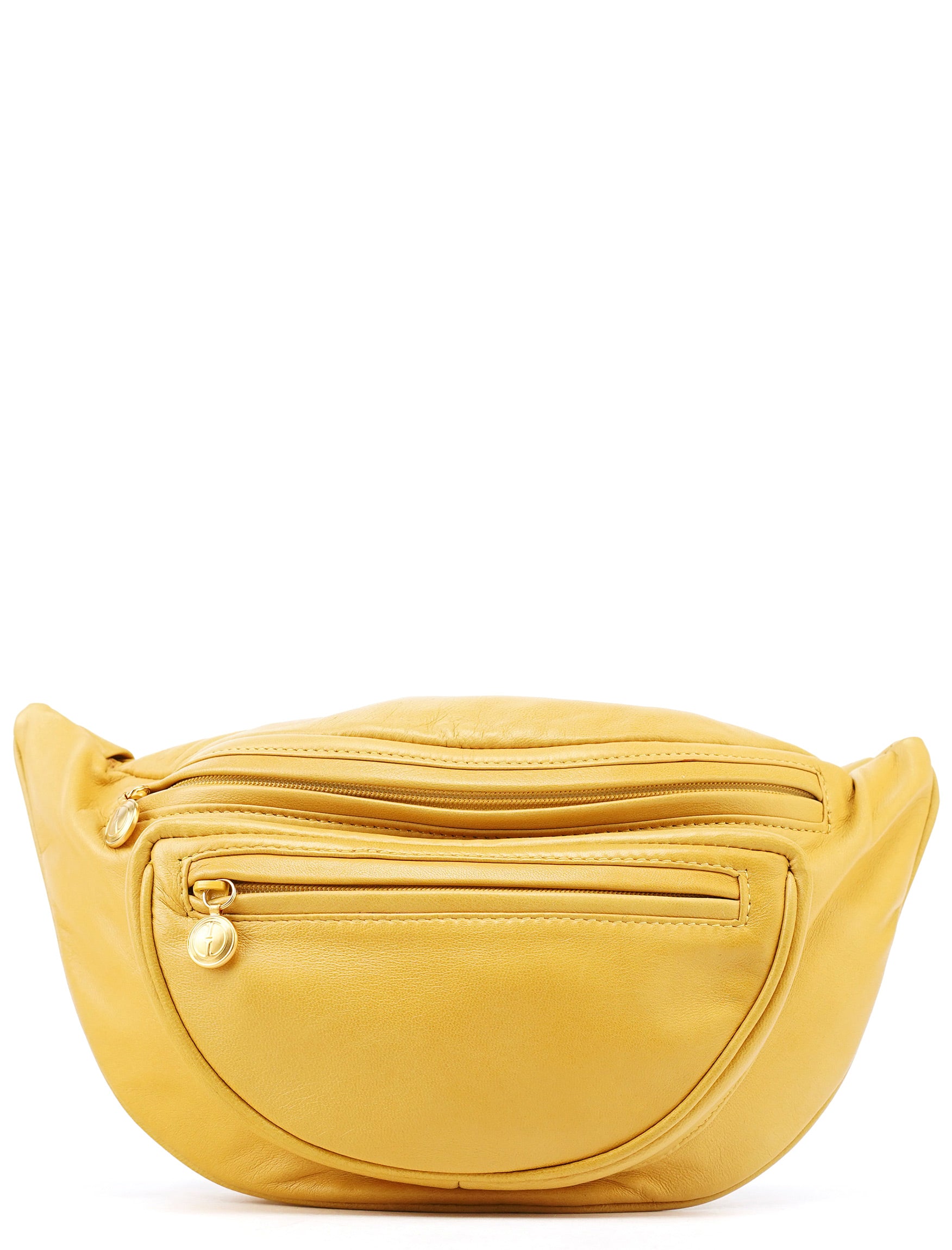 Yellow Calfskin Leather Waist Bag