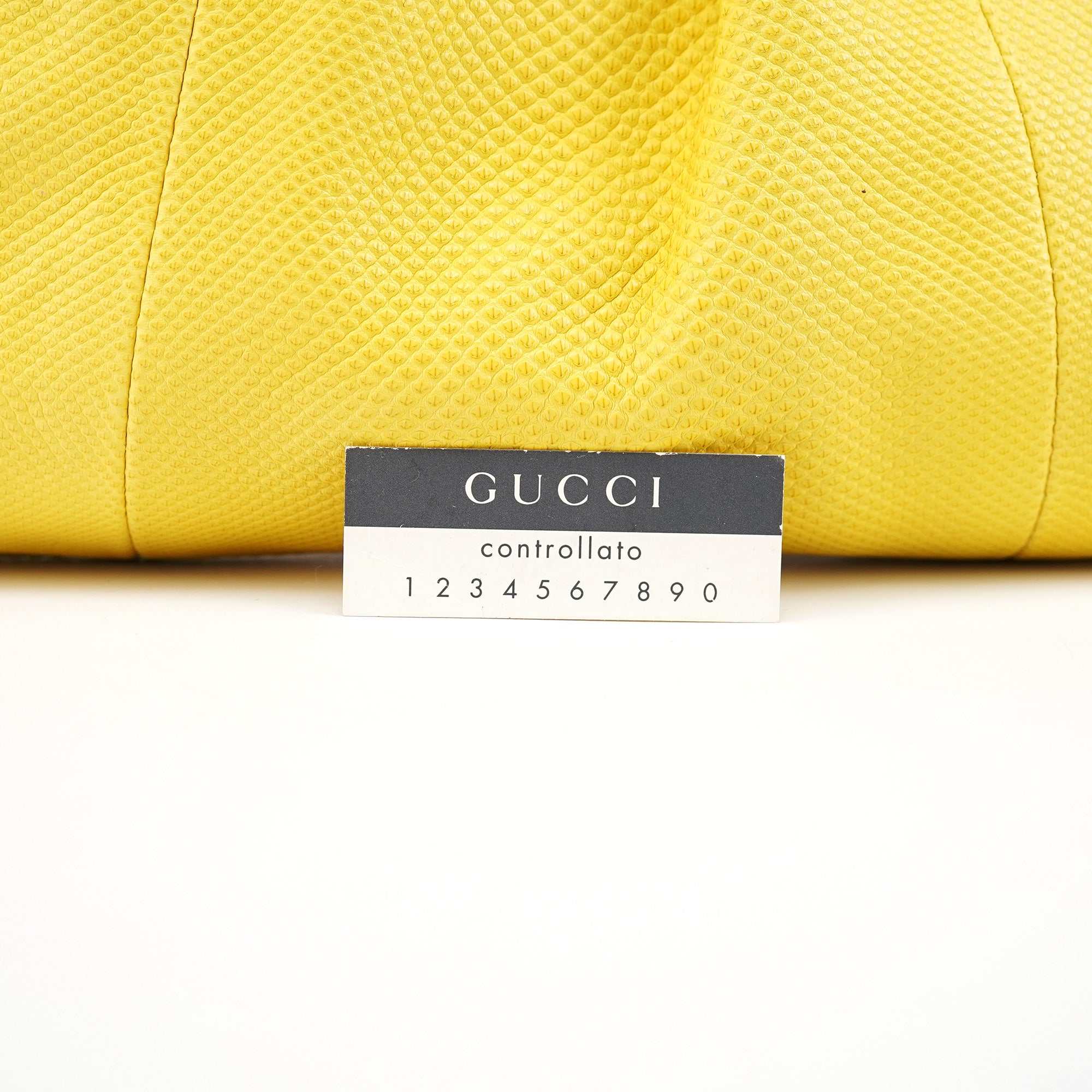 Yellow Lizard Leather Shoulder Bag