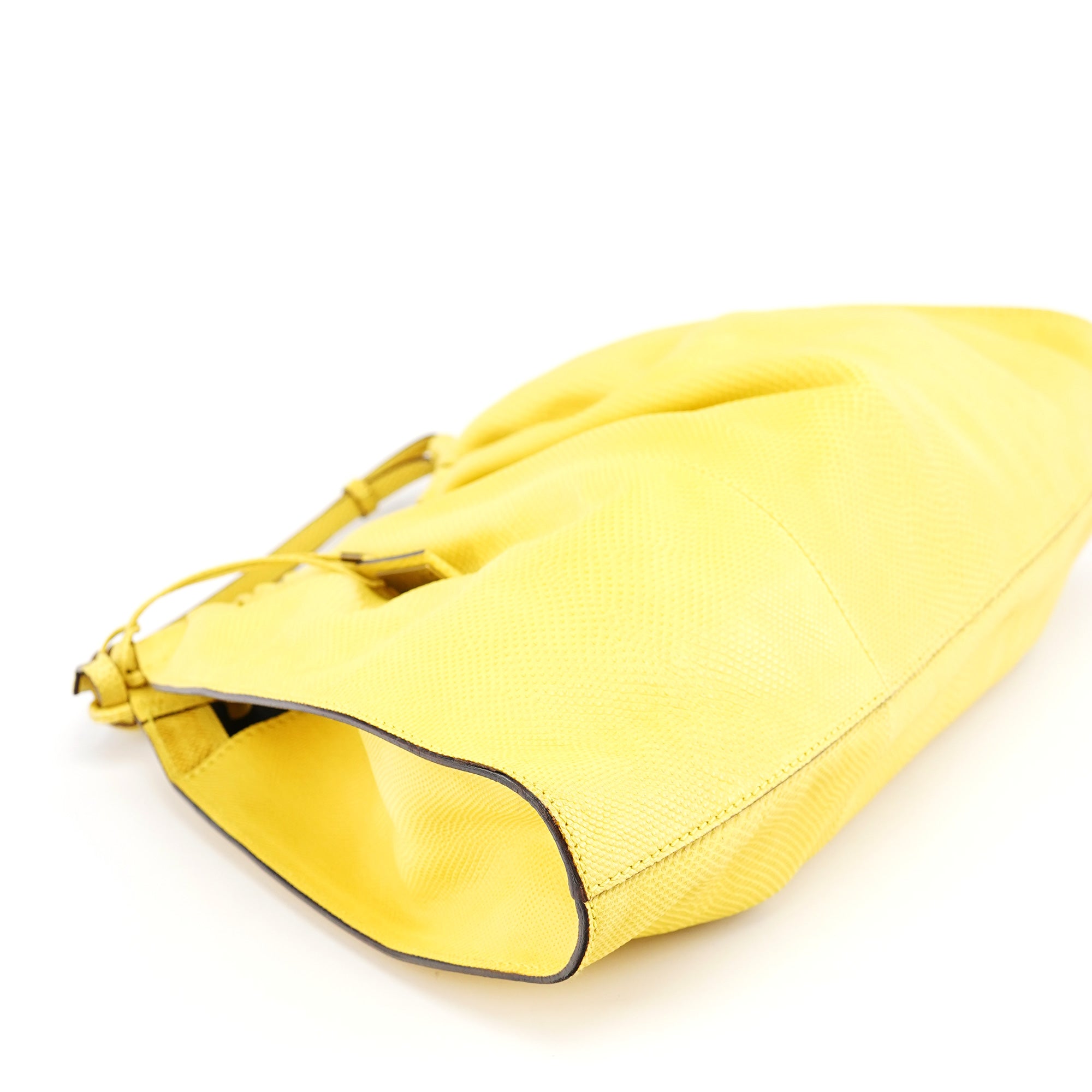 Yellow Lizard Leather Shoulder Bag