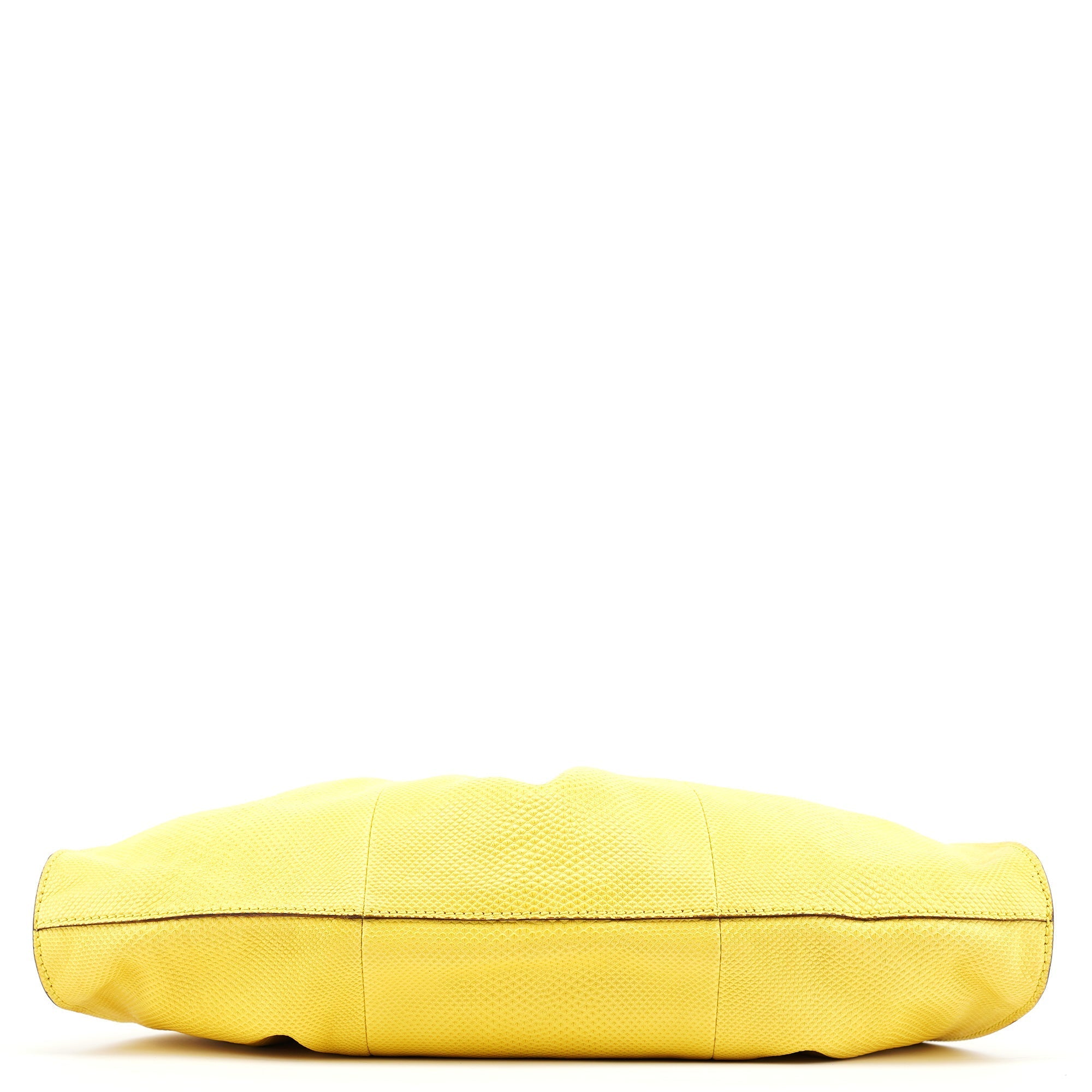 Yellow Lizard Leather Shoulder Bag
