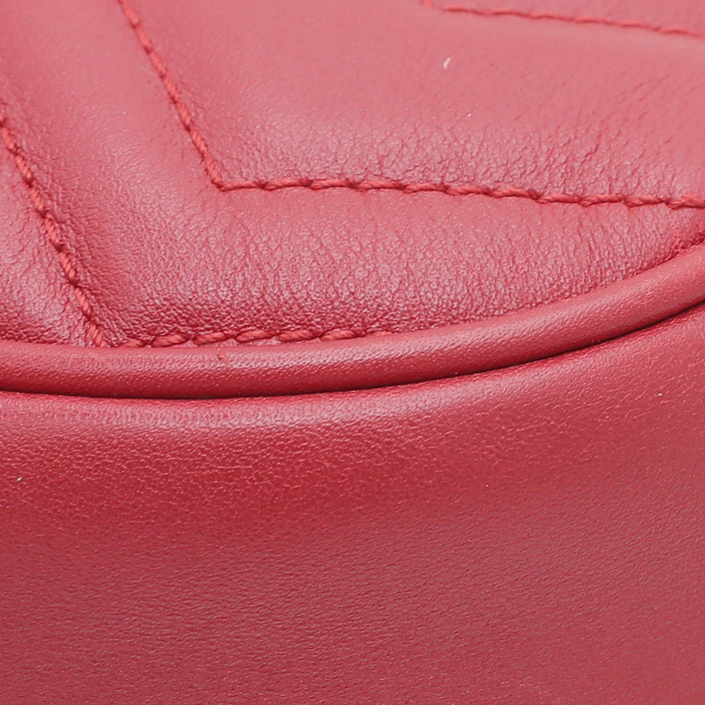 Gucci Red GG Marmont Belt Bag
