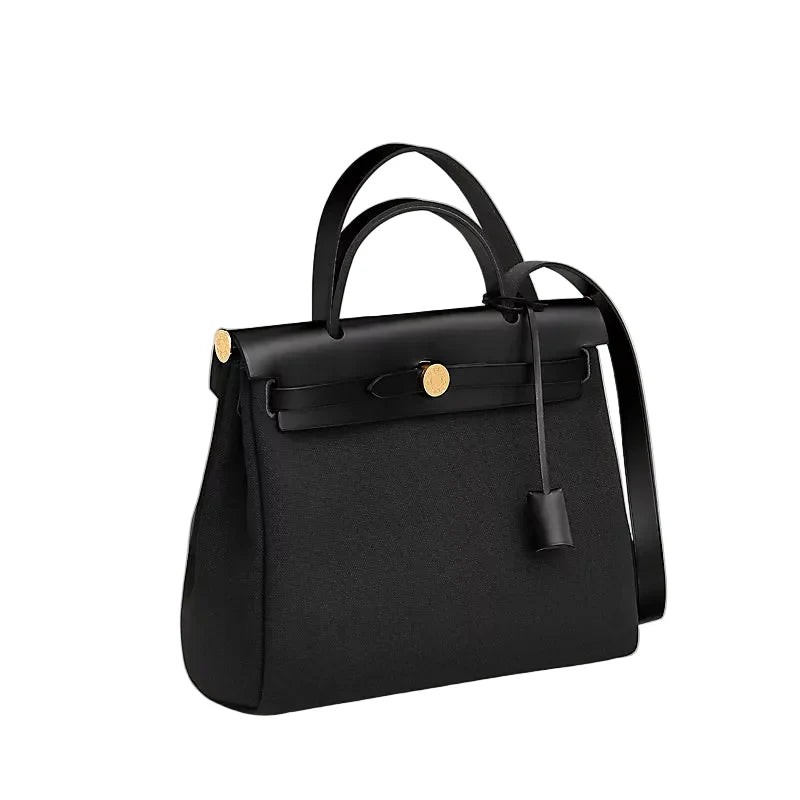 Hermes Black Herbag Zip 31 retourné 2024