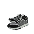 Hermes Bicolor Addict Goatskin Suede Knit Sneakers 38