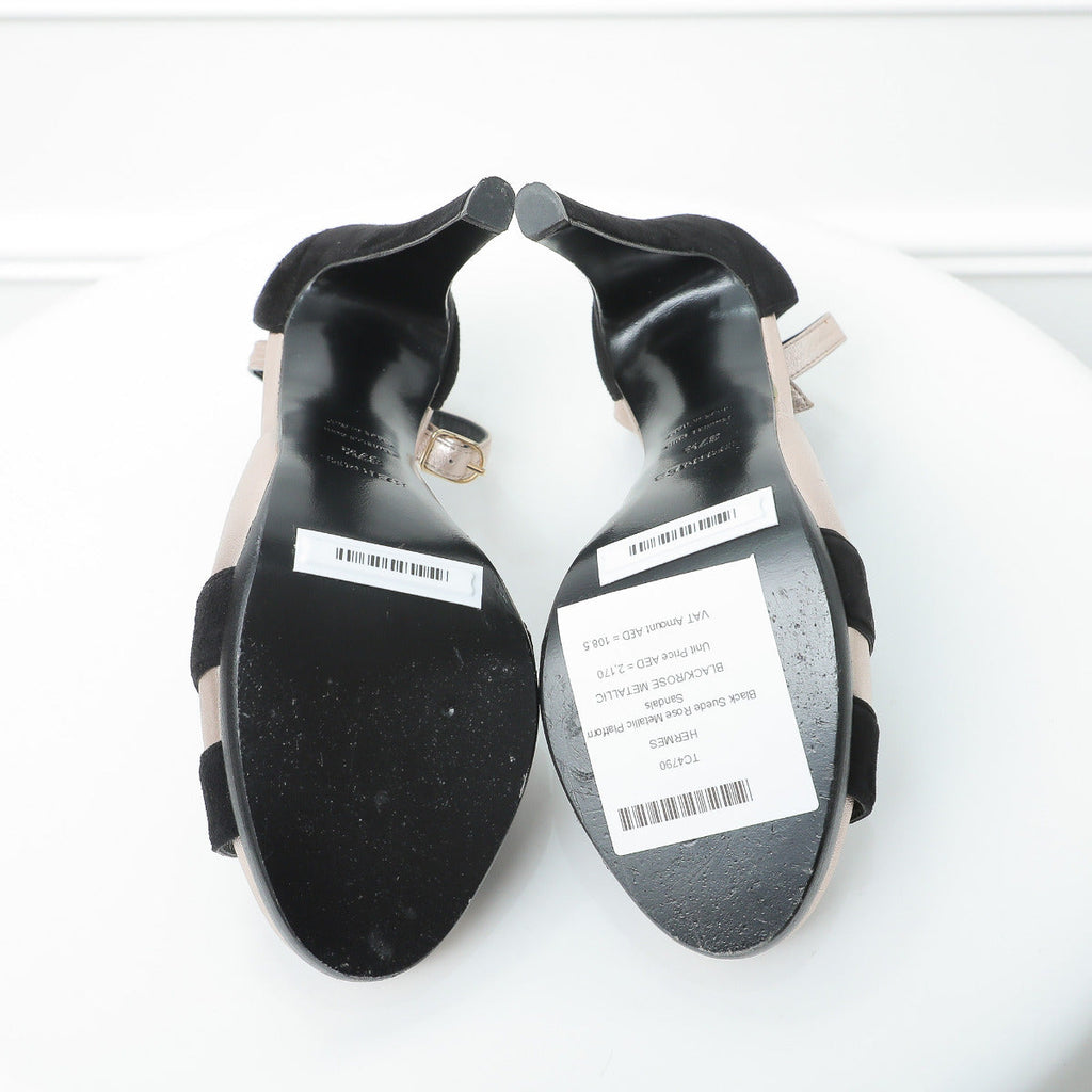 Hermes Bicolor Initiale Heels 37 ½