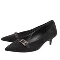 Hermes Black Suede Blush 40 Hapi Pumps 37