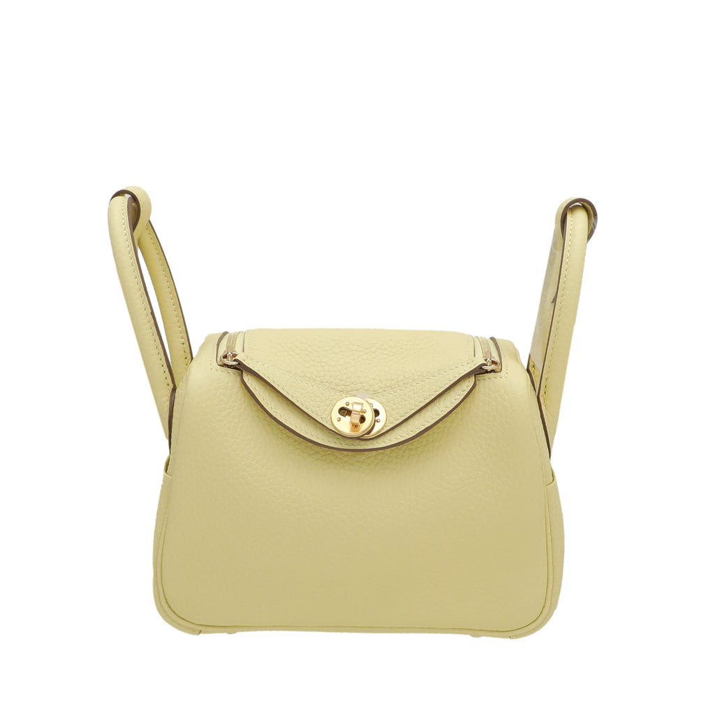 Hermes Jaune Poussin Mini Lindy Bag