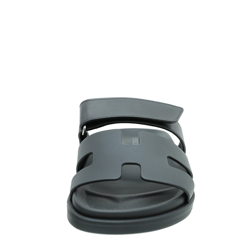 Hermes Noir Chypre Sandal 38.5