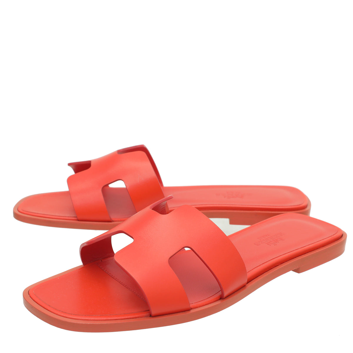 Hermes Coquelicot Oran Sandals 37