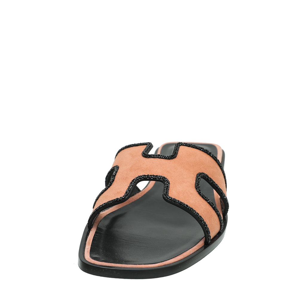 Hermes Bicolor Oran Suede Goatskin Crystal  37.5