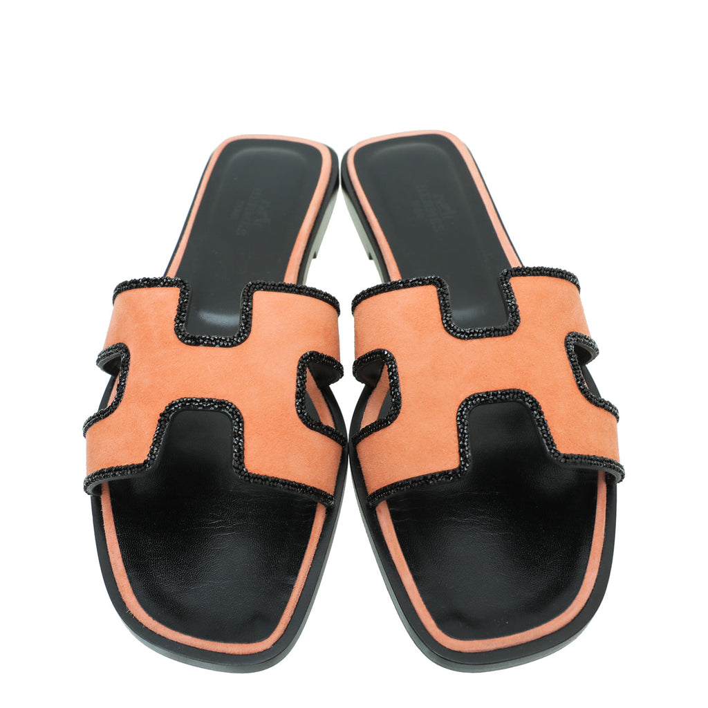 Hermes Bicolor Oran Suede Goatskin Crystal  37.5