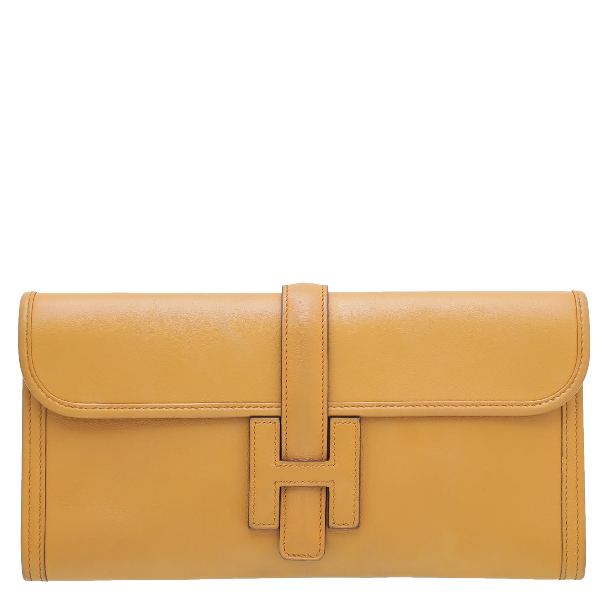 Hermes Sesame Lime Jige Elan 29 Clutch