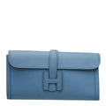 Hermes Bleu Brighton Swift Jige Elan 29 Clutch