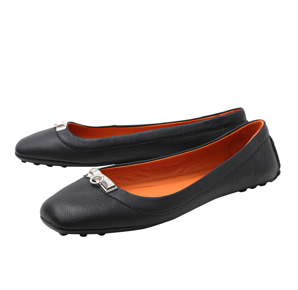 Hermes Noir Liberty Ballerina Flats 41