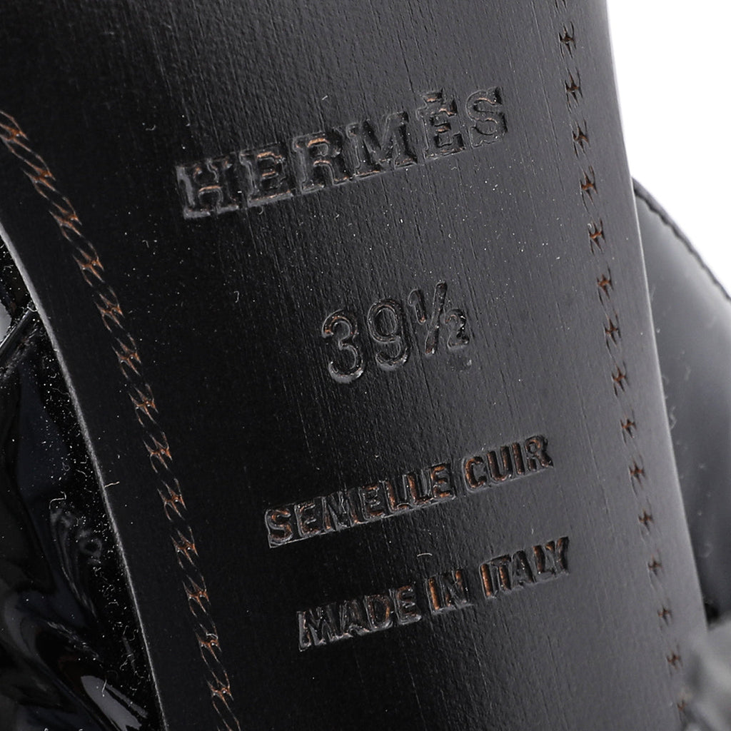 Hermes Black Night 70 Sandals 39.5