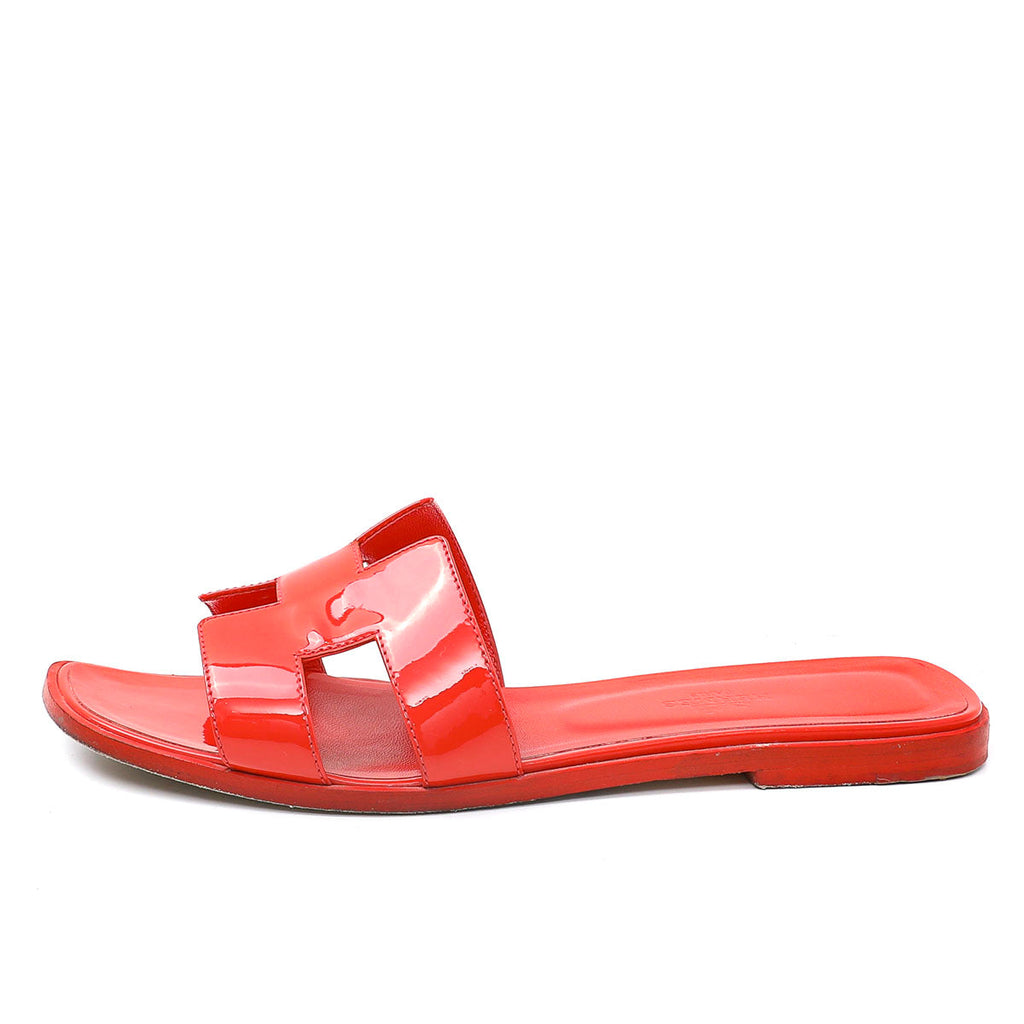 Hermes Coral Oran Sandal In 39