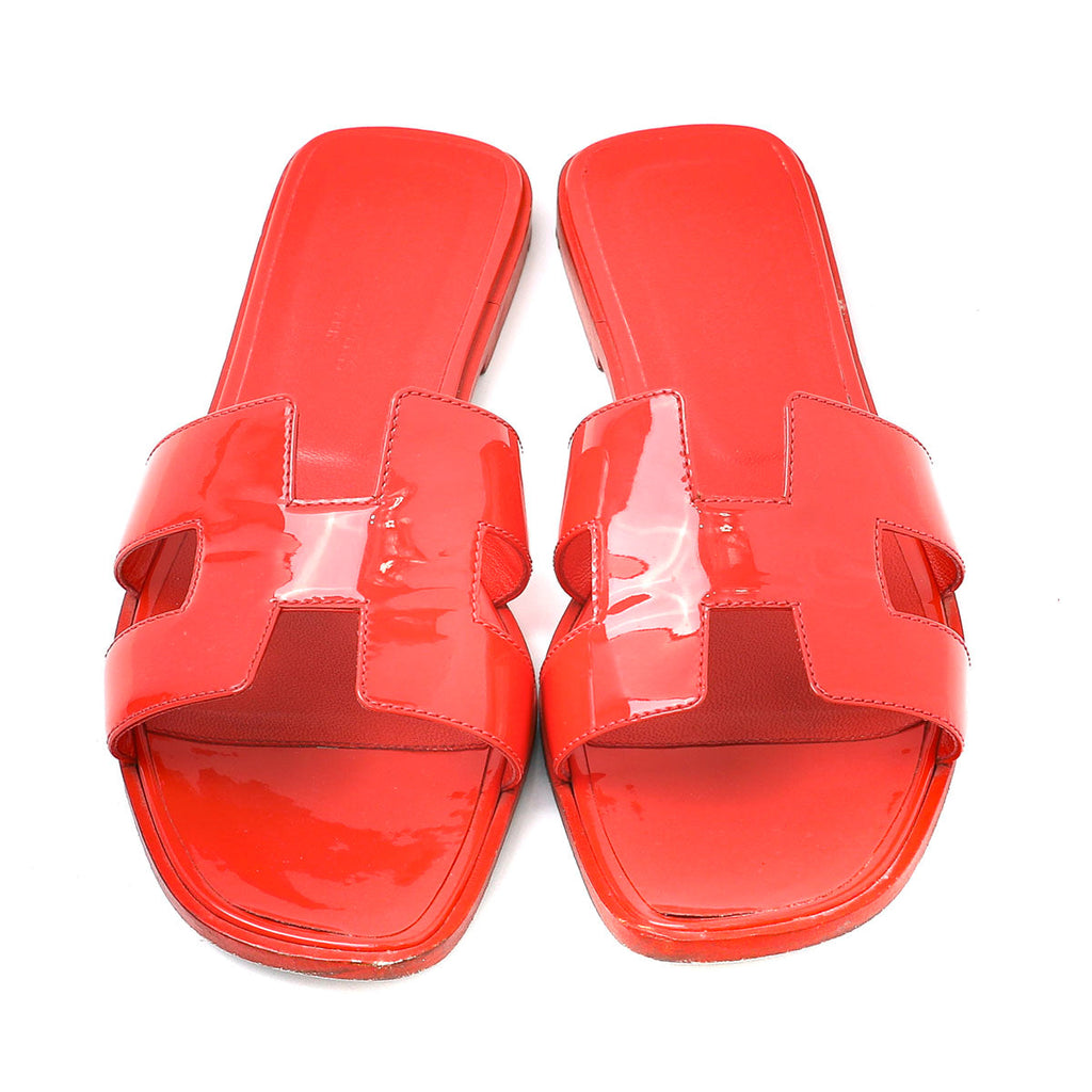 Hermes Coral Oran Sandal In 39
