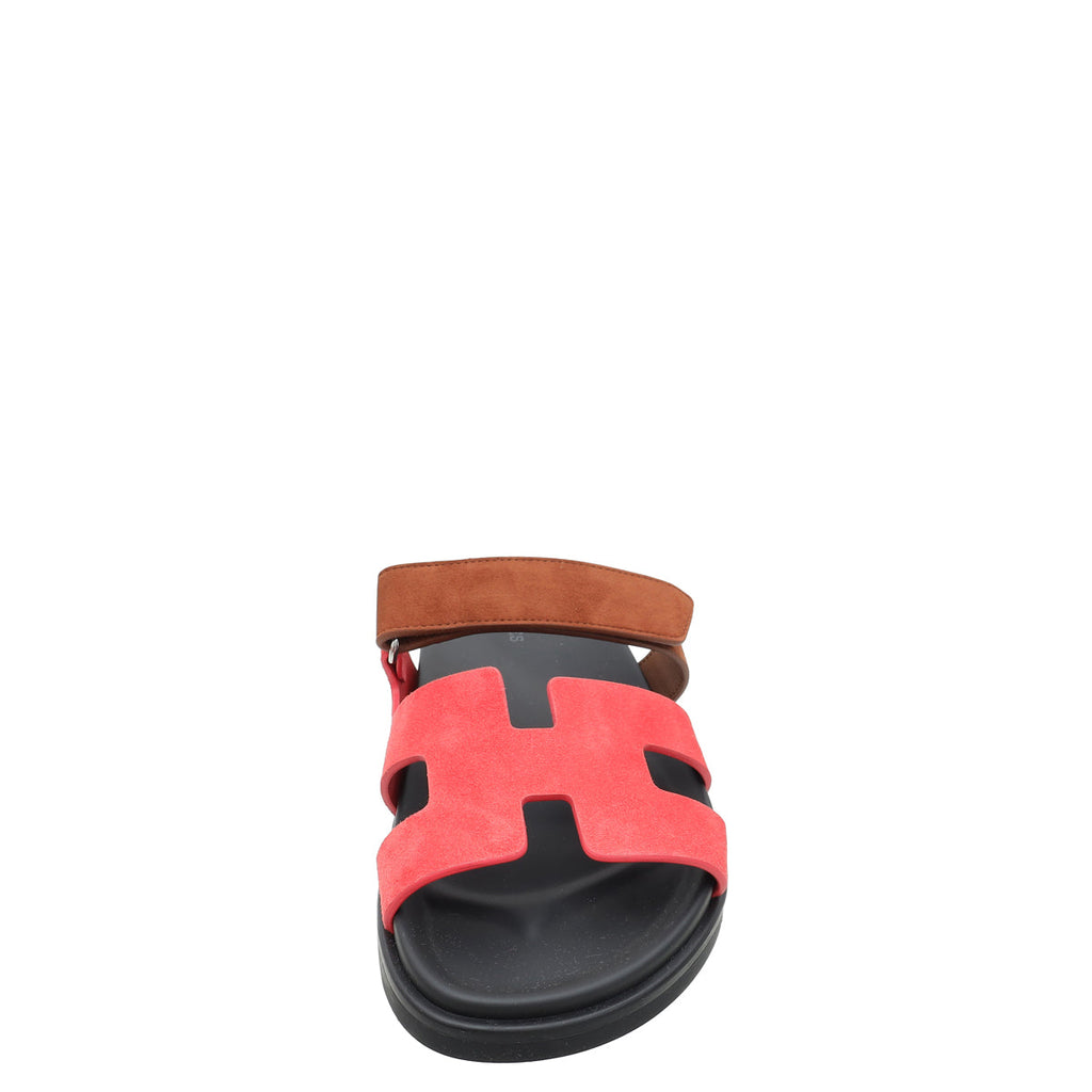 Hermes Bicolor Suede Goatskin Chypre Sandal 39