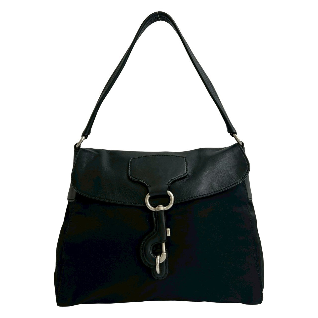 Prada Nylon Leather Shoulder Bag