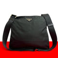 Prada Saffiano Leather Tessuto Nylon Shoulder Bag