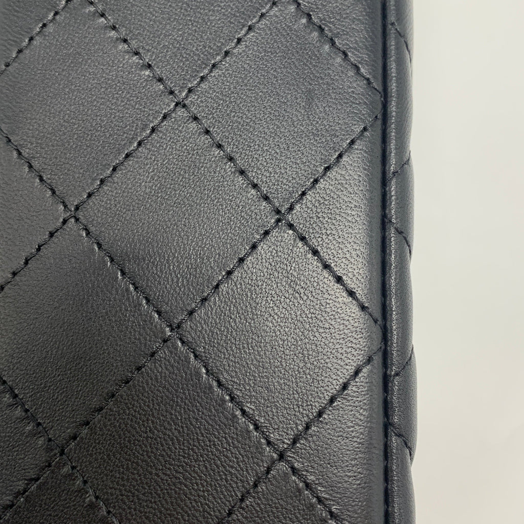 Chanel Classic Mini Rectangular Flap Bag Lambskin Black L (Microchip)