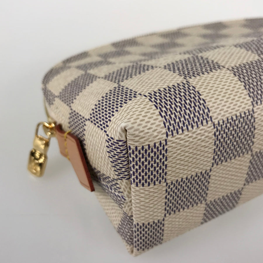 LOUIS VUITTON Damier Azur Pochette Cosmetique N60024 Pouch
