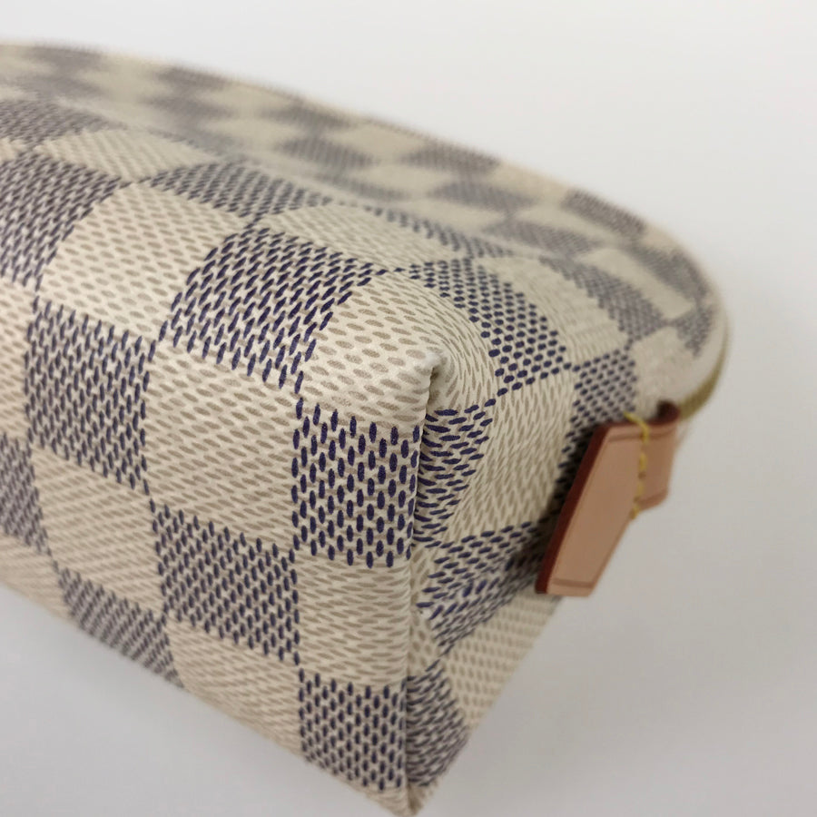 LOUIS VUITTON Damier Azur Pochette Cosmetique N60024 Pouch