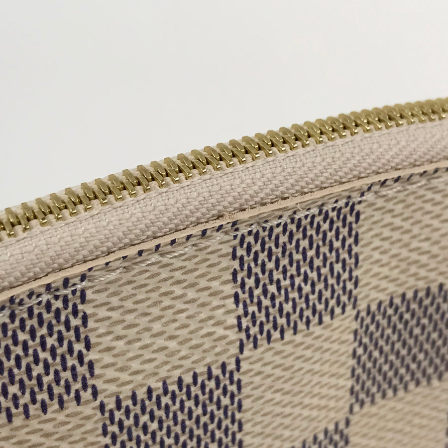 LOUIS VUITTON Damier Azur Pochette Cosmetique N60024 Pouch