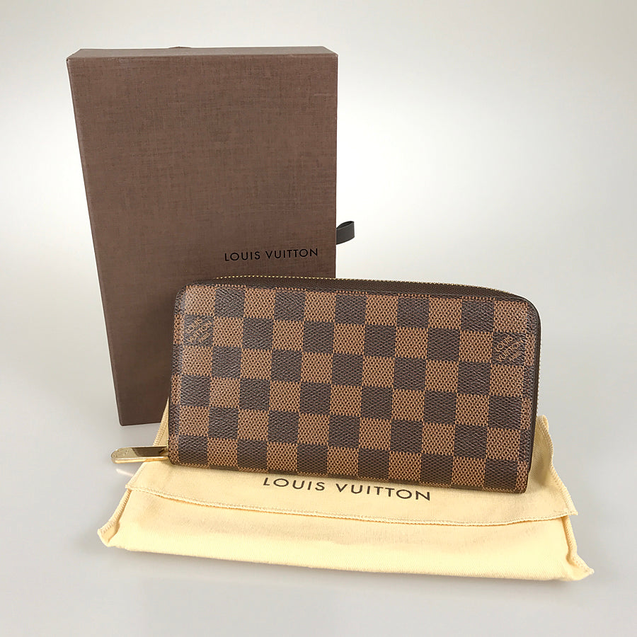 LOUIS VUITTON Damier Zippy Wallet N60015 Long wallet Round zipper