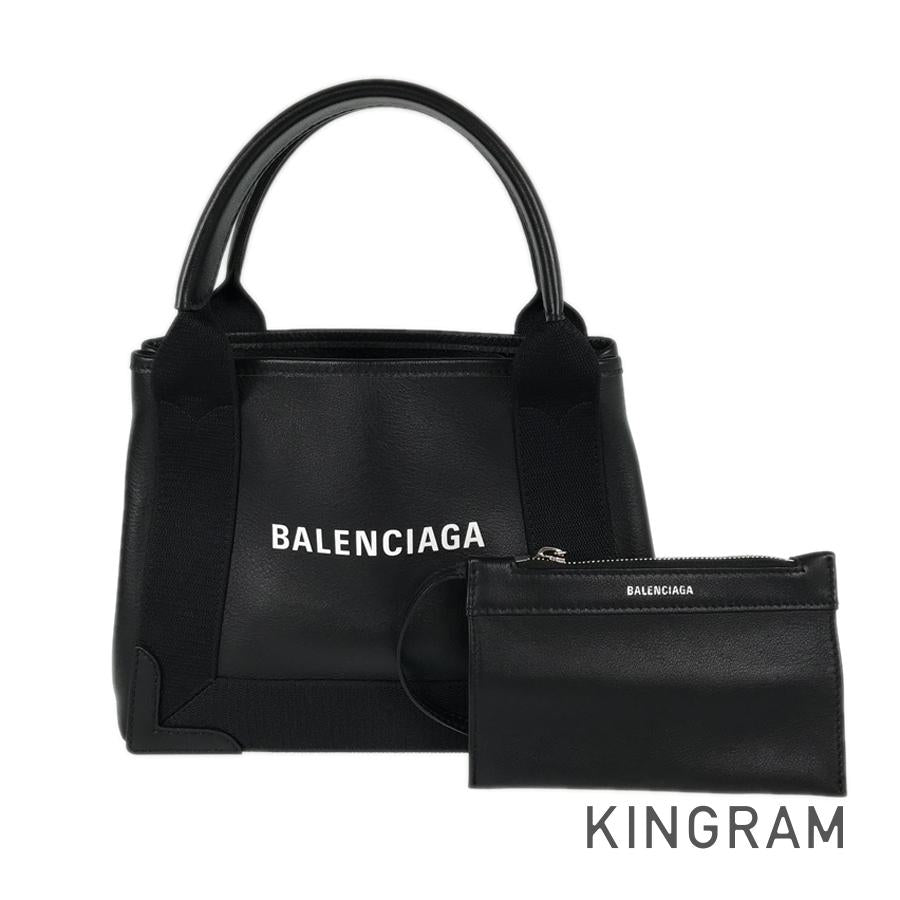 BALENCIAGA Navy Cavas XS Hand bag