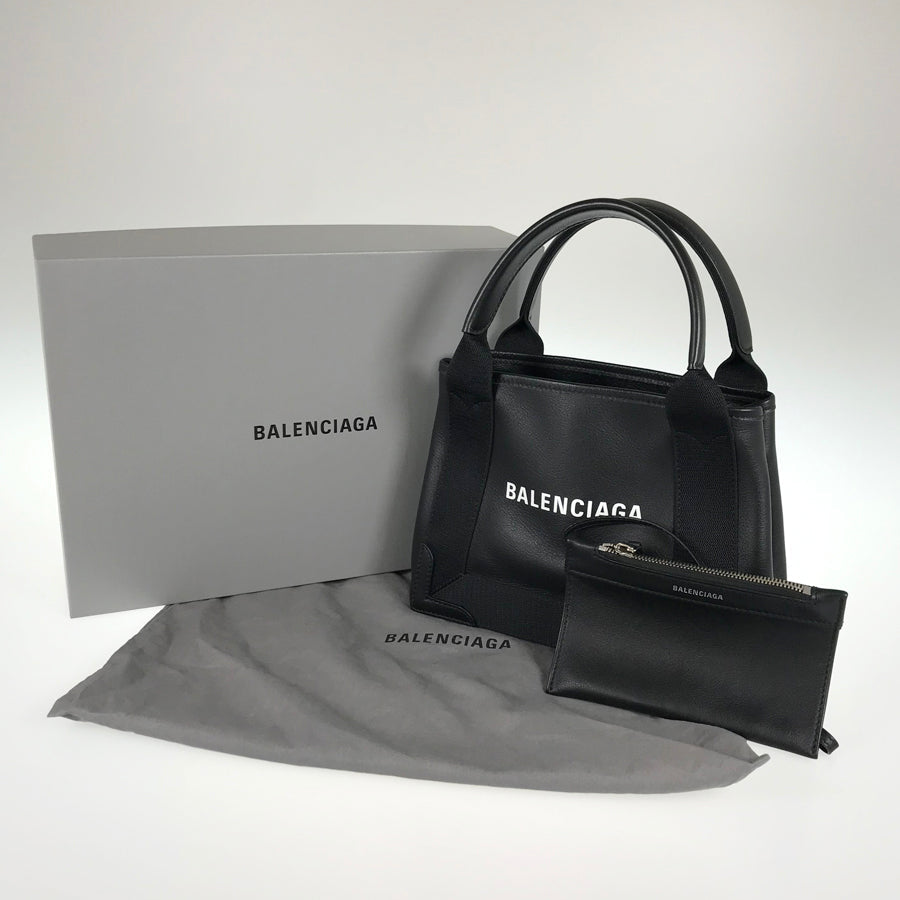 BALENCIAGA Navy Cavas XS Hand bag