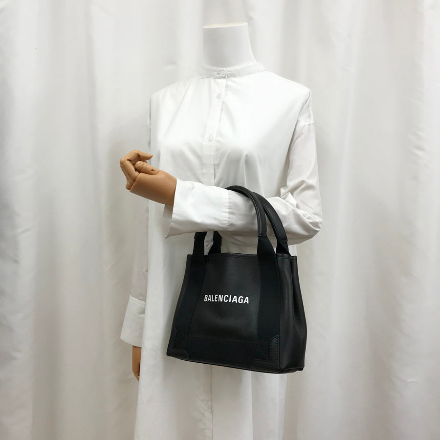 BALENCIAGA Navy Cavas XS Hand bag