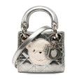 Dior Lady Dior Nano Cannage Patent Leather Fur 2way Bag