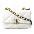 Chanel 19 Chain Shoulder Bag White